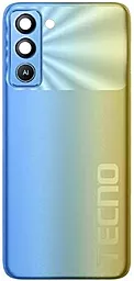 Задняя крышка корпуса Tecno POP 5 Pro BD4j / BD4h со стеклом камеры Sky Cyan - фото Задняя крышка корпуса Tecno POP 5 Pro BD4j / BD4h со стеклом камеры Sky Cyan