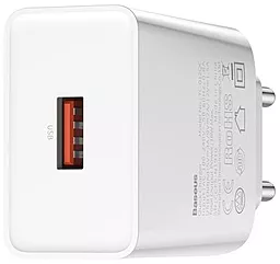 Мережевий зарядний пристрій з швидкою зарядкою Baseus Speed Mini Quick Charger 18W White (CCFS-W02)