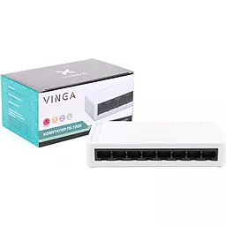Коммутатор (світч) Vinga FS-1008 - фото Коммутатор (світч) Vinga FS-1008