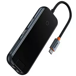 Мультипортовый USB Type-C хаб Baseus AcmeJoy 8-Port Hub dark grey (WKJZ010613)