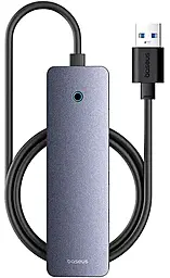 USB-A хаб Baseus 4-in-1 USB3.0 gray (B0005280B811-02) - фото USB-A хаб Baseus 4-in-1 USB3.0 gray (B0005280B811-02)