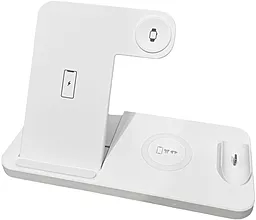 Беспроводная док-станция EasyLife 4-in-1 15w wireless charger white - фото Беспроводная док-станция EasyLife 4-in-1 15w wireless charger white