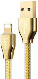 Кабель Hoco X7 Golden Jelly Knitted USB-A - Lightning 12w 2.4a 1м cable Golden/Jelly - фото Кабель Hoco X7 Golden Jelly Knitted USB-A - Lightning 12w 2.4a 1м cable Golden/Jelly