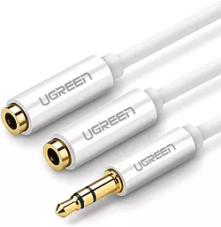 Аудио разветвитель Ugreen AV123 Stereo Audio Splitter mini Jack 3.5mm M/2xF 0.2 м white (10780) - фото Аудио разветвитель Ugreen AV123 Stereo Audio Splitter mini Jack 3.5mm M/2xF 0.2 м white (10780)