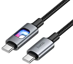 Кабель Hoco U144 USB Type-C - Type-C 60w 3a 1.2м PD cable Black - фото Кабель Hoco U144 USB Type-C - Type-C 60w 3a 1.2м PD cable Black