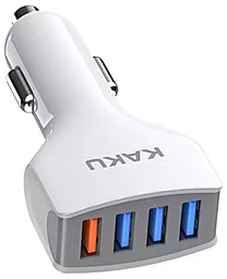 Автомобильное зарядное устройство iKaku 20w QC3.0 4xUSB-A ports car charger white (KSC-484)