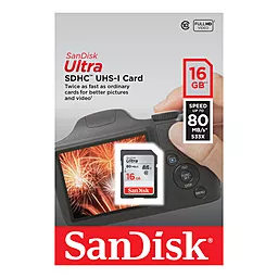 Карта памяти SanDisk SDHC 16GB Ultra Class 10 UHS-I (SDSDUNC-016G-GN6IN) - миниатюра 3