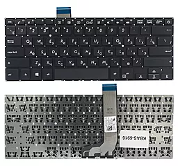 Клавиатура для ноутбука Asus VivoBook X405U X405UA X405UQ X405UR PWR без рамки Прямой Enter 0KNB0-F100RU00 черная