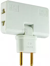 Сетевой переходник Voltronic 3in1 UK / US-EU 10А поворотний 180 White (HK338W) - фото Сетевой переходник Voltronic 3in1 UK / US-EU 10А поворотний 180 White (HK338W)