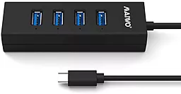 USB Type-C хаб Maiwo 4xUSB 3.0 0.15см Black (KH304C) - мініатюра 4