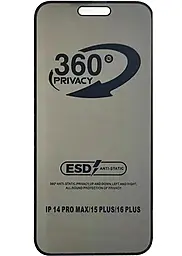 Защитное стекло ESD Privacy Anti-static 360° для Apple iPhone 14 Pro Max, iPhone 15 Plus, iPhone 16 Plus Black (без упаковки) - фото Защитное стекло ESD Privacy Anti-static 360° для Apple iPhone 14 Pro Max, iPhone 15 Plus, iPhone 16 Plus Black (без упаковки)