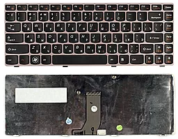 Клавіатура для ноутбуку Lenovo Z470 G470Ah G470GH Z370 Frame чорна / сіра