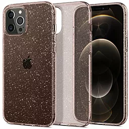 Чохол Spigen iPhone 12 / 12 Pro Liquid Crystal Glitter  Rose Quartz (ACS01699)