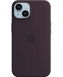 Чехол Silicone Case Full with MagSafe and SplashScreen для Apple iPhone 14 Elderberry - фото Чехол Silicone Case Full with MagSafe and SplashScreen для Apple iPhone 14 Elderberry