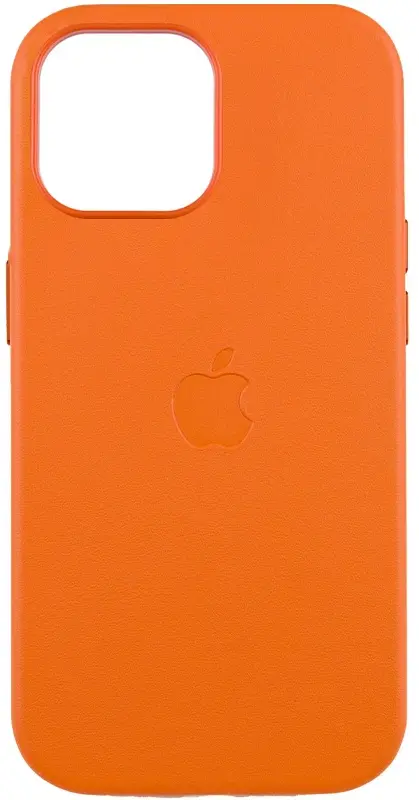 Чехол Leather Case with MagSafe для Apple iPhone 14  Orange - фото 1