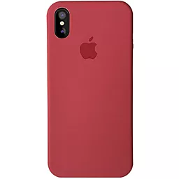 Чехол Silicone Case Full для Apple iPhone XS Max  Maroon