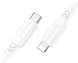 Кабель Borofone BX81 Goodway USB Type-C - Lightning 20w 3a 1м PD сable White - миниатюра 3 Кабель Borofone BX81 Goodway USB Type-C - Lightning 20w 3a 1м PD сable White - миниатюра 3