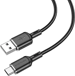 Кабель Borofone BX90 Cyber USB-A - Type-C 15w 3a 1м cable Black - фото Кабель Borofone BX90 Cyber USB-A - Type-C 15w 3a 1м cable Black