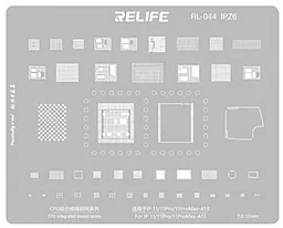 BGA трафарет (для реболлинга) Relife RL-044 IPZ6 0.12 мм (CPU A13)