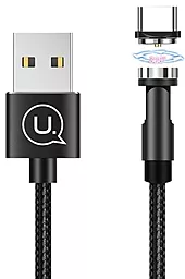 Кабель Usams U59 Rotatable Magnetic USB-A - Type-C 10w 1м cable Black - фото Кабель Usams U59 Rotatable Magnetic USB-A - Type-C 10w 1м cable Black