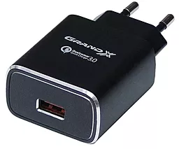 Сетевое зарядное устройство с быстрой зарядкой Grand-X 15w QC3.0 home charger black (CH-750B) - фото Сетевое зарядное устройство с быстрой зарядкой Grand-X 15w QC3.0 home charger black (CH-750B)