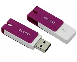 Флешка Qumo 16 Гбайт, Click Violet White(QM16GUD-CLK-Violet), пластик, фиолетовый с белым, USB 2.0 - фото Флешка Qumo 16 Гбайт, Click Violet White(QM16GUD-CLK-Violet), пластик, фиолетовый с белым, USB 2.0