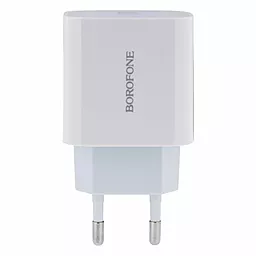 Сетевое зарядное устройство с быстрой зарядкой Borofone BA38A Plus Speedy 20w PD USB-C home charger white - фото Сетевое зарядное устройство с быстрой зарядкой Borofone BA38A Plus Speedy 20w PD USB-C home charger white
