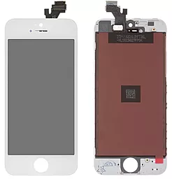 Дисплей Apple iPhone 5 с тачскрином и рамкой, (IPS), White - фото Дисплей Apple iPhone 5 с тачскрином и рамкой, (IPS), White