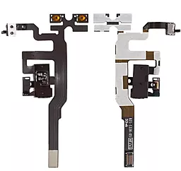 Шлейф iPhone 4S с кнопками регулировки громкости и разъемом наушников Original White - фото Шлейф iPhone 4S с кнопками регулировки громкости и разъемом наушников Original White