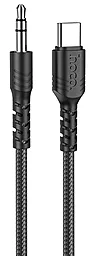 Аудіо перехідник Hoco UPA17 Aux mini Jack 3.5 mm - USB Type-C M/M Cable 1 м чорний