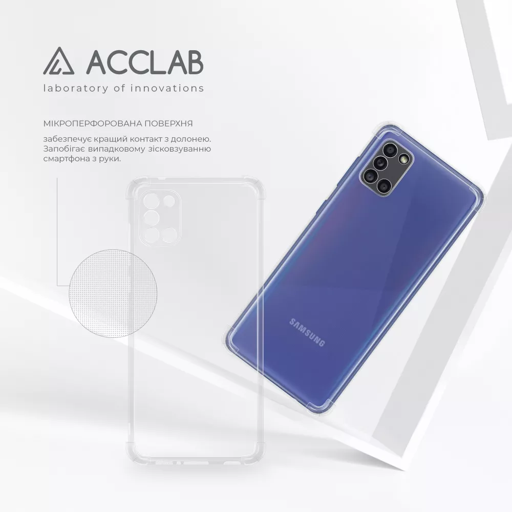 Чехол ACCLAB Shockproof для Samsung Galaxy A31 Transparent - фото 5