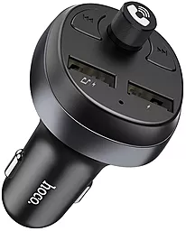 Автомобильное зарядное устройство с FM-модулятором Hoco E41 Black - миниатюра 3