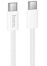 Кабель Hoco X105 Hero USB Type-C - Type-C 60w 3a PD 1м able White - фото Кабель Hoco X105 Hero USB Type-C - Type-C 60w 3a PD 1м able White