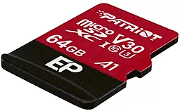 Карта памяти Patriot microSDXC 64GB EP Series Class 10 UHS-I U3 V30 A1 + SD-адаптер (PEF64GEP31MCX) - миниатюра 3