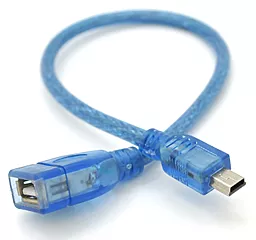 OTG-переходник EasyLife M-F Mini USB - USB-A 0.3m Blue