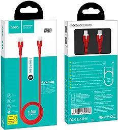 USB PD кабель Hoco X45 Surplus 60w 3a USB Type-C - Type-C cable red - мініатюра 4 USB PD кабель Hoco X45 Surplus 60w 3a USB Type-C - Type-C cable red - мініатюра 4
