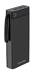 Повербанк ColorWay Metal Case 20000mAh Black (CW-PB200LPB2BK) - фото Повербанк ColorWay Metal Case 20000mAh Black (CW-PB200LPB2BK)