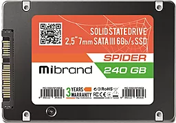 Накопичувач SSD Mibrand Spider 240 GB (MI2.5SSD/SP240GB) OEM - фото Накопичувач SSD Mibrand Spider 240 GB (MI2.5SSD/SP240GB) OEM