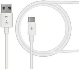 Кабель Piko USB-A - micro USB 12w 2.4a 1.2м сable White (CB-UM11)