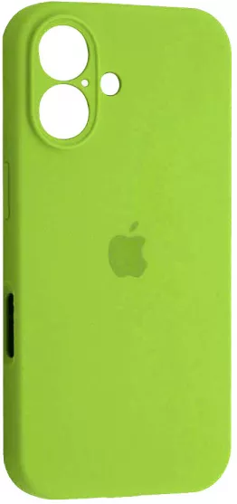 Чехол Silicone Case Full Camera для Apple iPhone 16 Party Green - фото 1