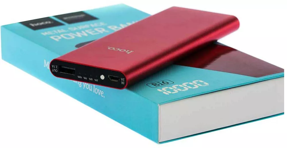 Повербанк Hoco B16 10000mah Red - фото 3