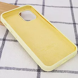 Чехол Silicone Case Full для Apple iPhone 13 Pro Max Mellow Yellow - миниатюра 3