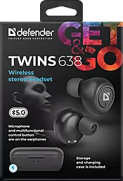 Навушники Defender Twins 638 Black (63638) - мініатюра 10