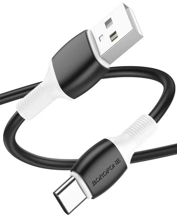 Кабель Borofone BX84 Rise USB-A - Type-C 15w 3a 1м cable Black - фото 2