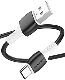 Кабель Borofone BX84 Rise USB-A - Type-C 15w 3a 1м cable Black - миниатюра 2