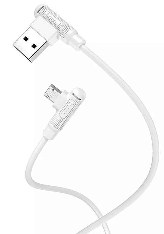 Кабель Hoco X46 Soft Silicone USB-A - micro USB 12w 2.4a 1м cable White - фото 2
