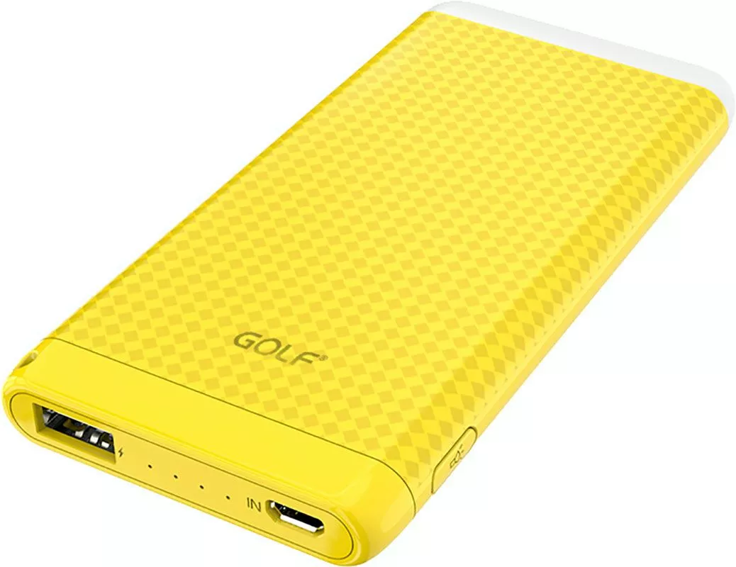 Повербанк GOLF D40 4000 mAh Yellow - фото 1
