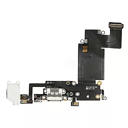 Нижний шлейф Apple iPhone 6S Plus с разъемом зарядки, наушников и микрофоном Original White