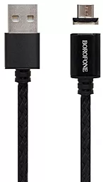 Кабель USB Borofone BU1 Magnet MicroUSB Cable Black
