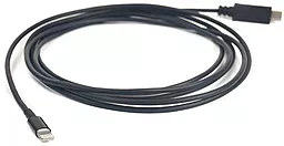 Кабель USB PD PowerPlant 2M USB Type-C - Lightning Cable Black